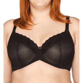 Maxine Black Moulded Cup Bra – Full Coverage Underwire T-Shirt Bra For Comfort