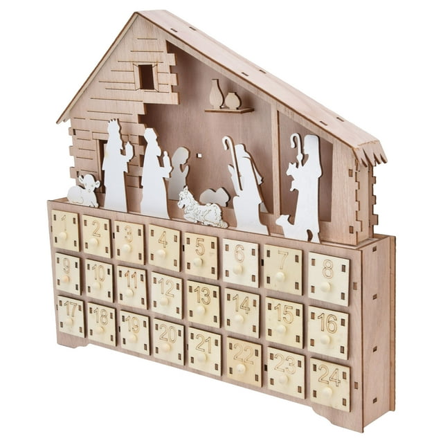 Calendario LED Light Calendario de Madera Calendario Calendio de Advigo de Navidad