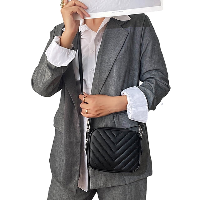 Bolso bandolera pequeño para mujer, bolso de mano cuadrado con forma de cámara, bolso de hombro ligero con cremallera superior