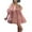 Pink, variant on TSADFHJI Jean Skirts for Women Midi Women's Puff Sleeve Solid Color Skirt Party Dress S