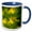 Blue/White, variant on 3drose, Australia, Darwin. Jennys Orchid Garden., 11oz Two-tone Red Mug