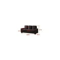thumbnail image 3 of InRoom Furniture 74E-S Solid Wood Sofa, Eggplant, 3 of 3