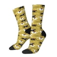 thumbnail image 1 of Lukts Chaussettes Douces pour Femmes Motif Courses de Cheval, Chaussettes Mi-Mollet Contrôle de l'Humidité, 1 of 6