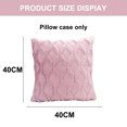 thumbnail image 2 of Set of 2 pieces 16X16 "Hold Pillowcase with solid color decorative Bohemian Pillowcase cushion cover, soft plush - Pink, 2 of 5