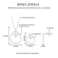 thumbnail image 5 of Rosec Jewels Natural Diamond Teardrop Pendant and Earrings Set for Women - HI-SI Quality - Ready to Gift with Jewelry Box, 925 Sterling Silver, 5 of 8