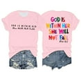 thumbnail image 2 of Oversized Sweatshirt for Women, Oversized Shirts for Women Shirt Verse T Shirt God Is Within Her Tees Inspirational Tops Pink 4XL, 2 of 8