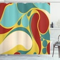 thumbnail image 1 of Urban Graffiti Shower Curtain, Water Marbling Art Inspired Design Droplets and Circles Abstract Shapes, Fabric Bathroom Set with Hooks, 69W X 84L Inches Extra Long, Multicolor, by Ambesonne, 1 of 3