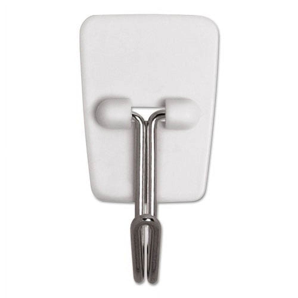 General Purpose Wire Hooks Multi-Pack, Small, 0.5 Lb Cap, White, 9 Hooks And 12 Strips/pack | Bundle of 5 Packs