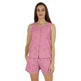 thumbnail image 1 of Bimba Solid Schiffli Top And Short Nightwear Set For Womens Casual 2pcs Sexy Lounge Sleepwear, 1 of 7