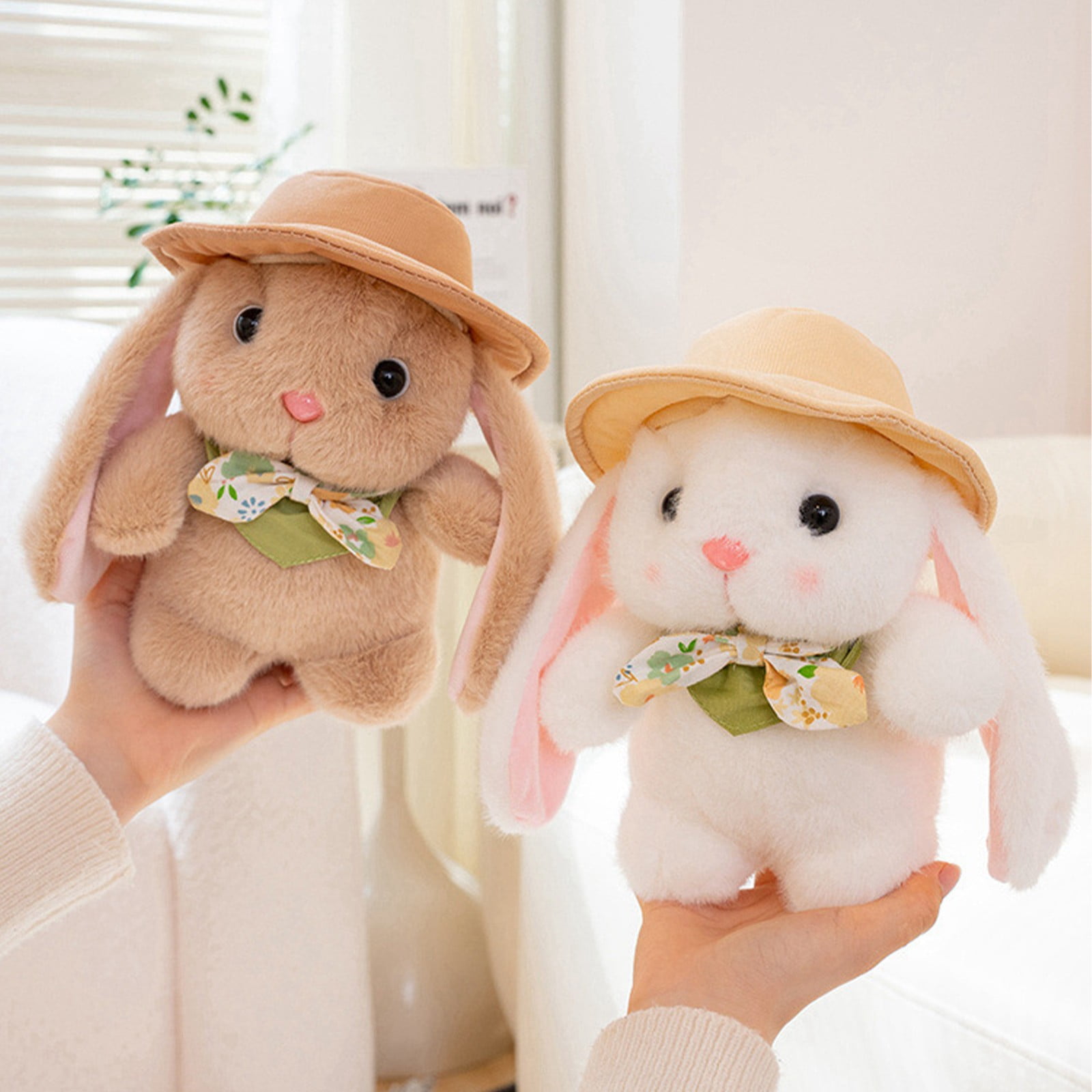 LGHDIWN Cute Bunny Stuffed Animal Toy, Bunny Stuffed Animal, Cute Plushies for Women and Kids, Soft Bunny and Rabbit Plush Toy Gift, Adorable Stuffed Animal for Babies and Girls