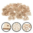 thumbnail image 3 of Ferencaa Heart Hollow Out Flower DIY Wood Slices 1.95”Cutouts Pendant Crafts for Wedding Party DIY Making Christmas 100pcs, 3 of 10