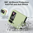 thumbnail image 3 of Samsung Galaxy Z Flip 4 Case Shockproof Heavy Duty Protective Cover with Ring Phone Case for Galaxy Z Flip 4 5G-Green, 3 of 14