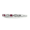 thumbnail image 4 of Stackable Expressions Sterling Silver Lab Created Ruby Diamond Ring, 4 of 9