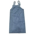 thumbnail image 3 of Denim Overall Dress for Women Summer Loose Casual Adjustable Strap Waist Drawstring Midi Jean Dress with Pockets, 3 of 3