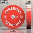 thumbnail image 3 of Synergee Color Bumper Plates Strength Conditioning Workouts Weightlifting 55lbs Single, 3 of 4