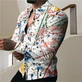 thumbnail image 1 of Camisas de lujo con estampado de leopardo para hombre, camisas de botonadura sencilla, blusas hawaianas de manga larga con estampado de turbulencias informales para hombre, 1 of 6