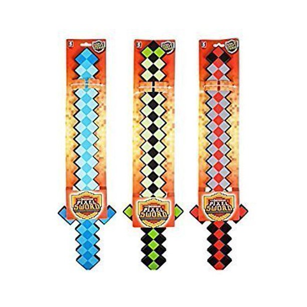 8 Bit Foam Minecraft Style 2 18 Inch Fantasy Pixel Swords In Assorted Colors 2 18 Inch Swords By The Gristmill Market Usa Walmart Com Walmart Com