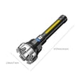 thumbnail image 5 of Hvmvliv Bright Flashlight Brightest Outdoor Flashlight 1000 Lumenss LED Flashlight LED Light Rechargeable Powerful Torch Long Throw Up To 100-300 Meters Black, 5 of 9