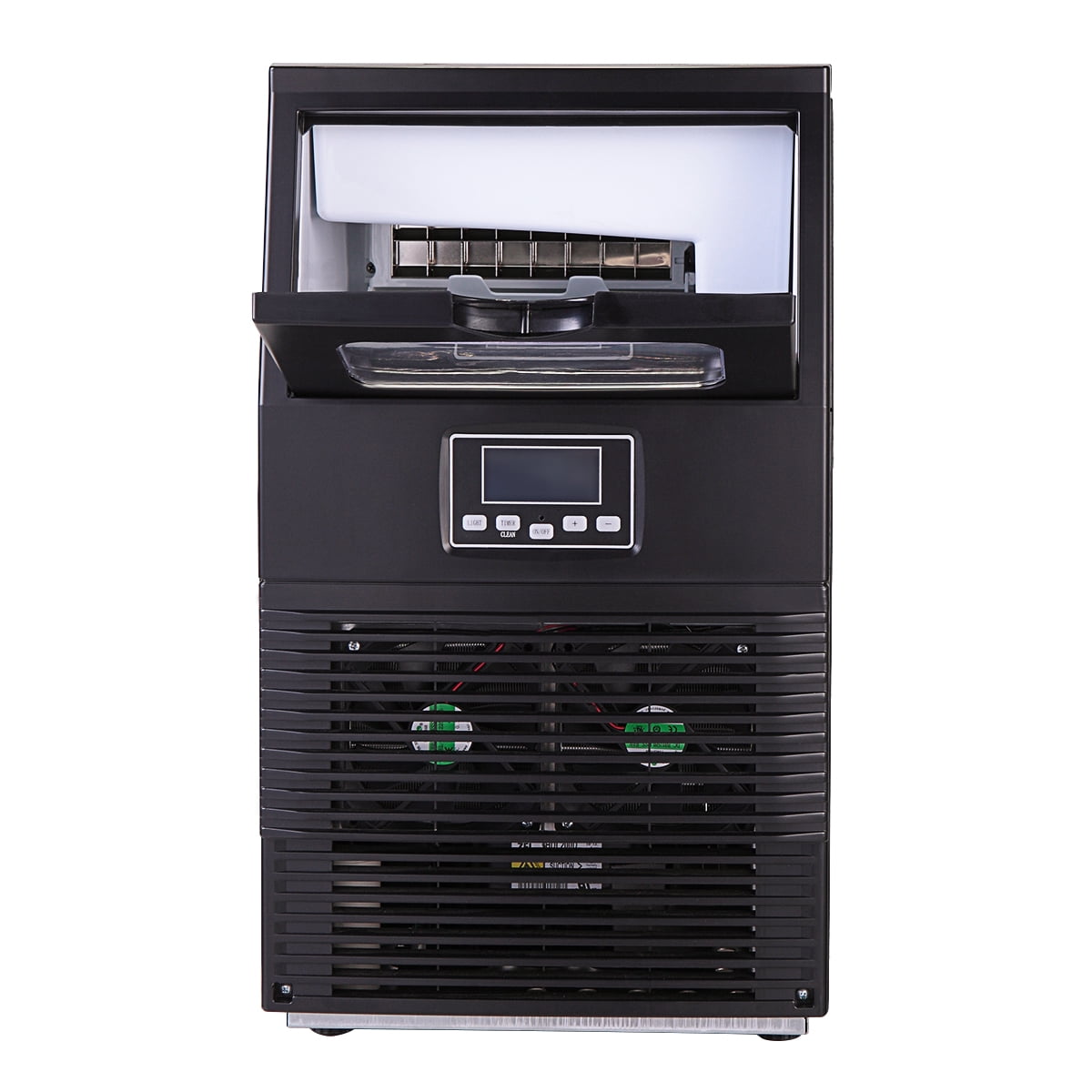 Sandinrayli Commercial Ice Maker Machine Portable Stainless Steel Ice Cube Maker for Restaurants, 66 Lbs Production