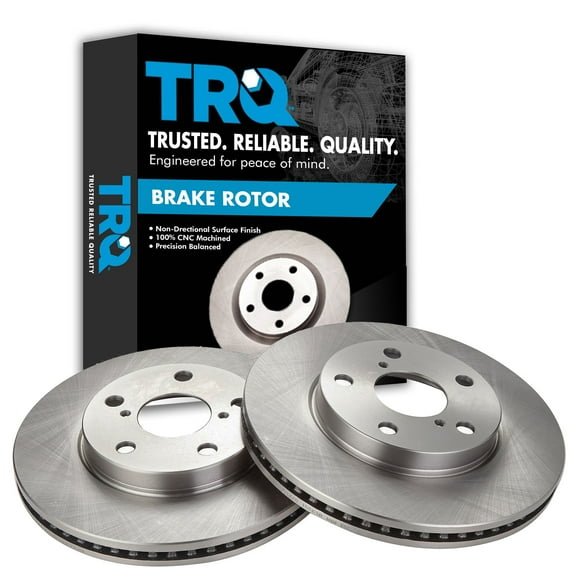 TRQ Front Brake Rotors Set Vented Fits Select 2010-2012 Lexus HS250h 2008-2015 Scion xB 2012-2017 Toyota Prius V 2006-2018 RAV4