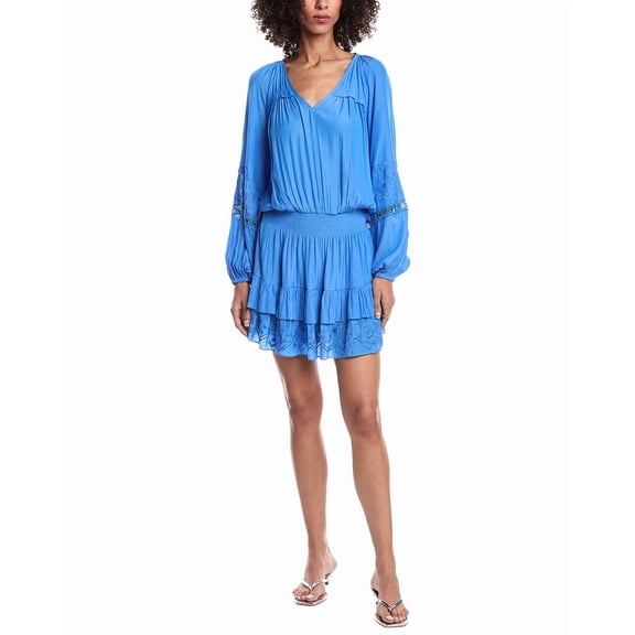 Ramy Brook womens Sabina Midi Dress, XL, Blue