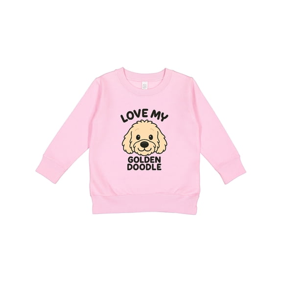 Inktastic Love My Golden Doodle Tan Toddler Sweatshirt