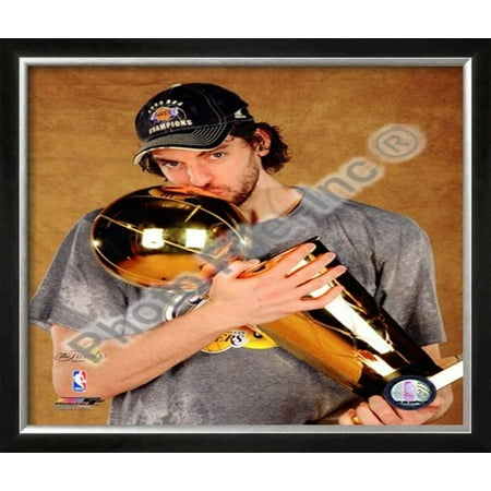Pau Gasol Game Five of the 2009 NBA Finals With Ch... Framed Photographic Print Wall