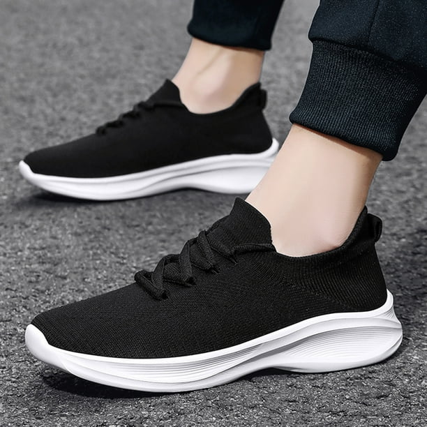 TOWED22 Mens Tennis Walking Shoes Slip on Lightweight Comfort Memory Foam Sneakers Black 9