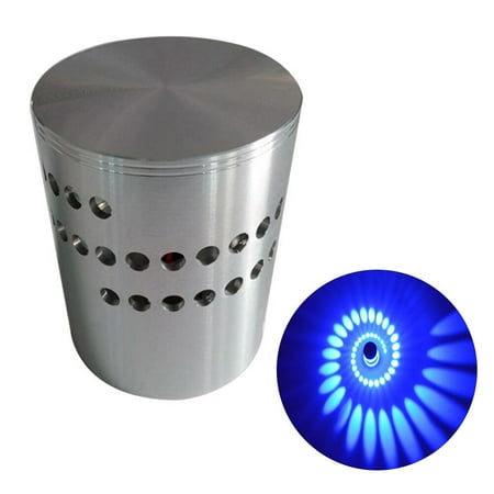 

Spiral Light 1W Modern Spiral Led Wall Sconce Ceiling Down Light Disco Bar Ktv Lamp (Blue Light)