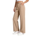 thumbnail image 2 of Sevevn Big Girls Wide Leg Dress Pants Casual High Waist Straight Trousers Button Work School Uniform Pants Loose Fit Back to School Business Casual Slacks Khaki 7 Years, 2 of 7