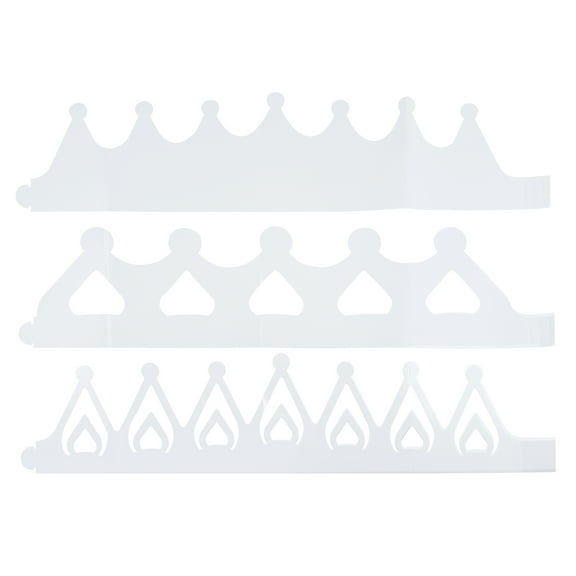 23.5" White Paper Crowns by Creatology – Assorted DIY Crown Designs for Kids’ Crafts - Parties & Classrooms - 24 Pack