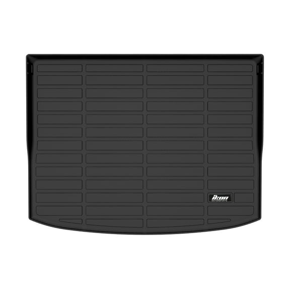 Ikon Motorsports Trunk Mat Compatible With 2023-2024 Kia Niro EV, Black Car Auto TPE 3D Molded Rear Cargo Cover All Weather Boot Liner Protector Pad