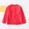 thumbnail image 4 of CYRBOKO Sweaters for Girls, Crew Neck Casual Long Sleeve Cotton Fall Cardigans Watermelon Red Size 5-6 T, 4 of 6