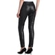 thumbnail image 3 of Pantalones de cuero sintético CURVY GLAM para mujer, ajustados a la cintura alta, leggings de motocicleta elásticos y ajustados en negro, 3 of 5