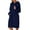 Navy, variant on Womens Tops Women's Solid Sweatshirt Women's Casual Hooded Sweater Dress Split Hem Long Sleeve Pullover Tunic Top For Daily Wear In Fall And Winter