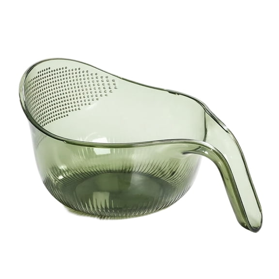 Clal Multifunctional Clear Rice Strainer With Ergonomic Handle,Transparent Drain Colander Bowl For Rinsing Rice Fruits Vegetables