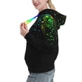 thumbnail image 2 of Lsque Night Rainbow Sparkles Pattern Casual Women's Hoodie,Hooded Sweatshirt with Kangaroo Pocket,Pullover Hoodie with Eye-catching Drawstrings-Small, 2 of 7