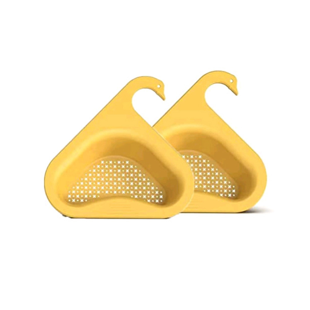 2Pcs Sink Strainer Basket, Triangular Corner Kitchen Sink Strainer