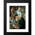 thumbnail image 2 of Joachim Wtewael 18x24 Black Modern Framed Museum Art Print Titled - The Kitchen Maid, 2 of 5