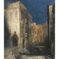thumbnail image 2 of Karl Leipold 15x17 Gold Ornate Wood Frame and Double Matted Museum Art Print Titled - Channel in Venice at Moonlight (Approx. 1900-1920), 2 of 4