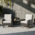 thumbnail image 3 of Eagle Peak 3 Pieces Patio Furniture Set 2 Pieces Wicker Rattan Rocking Chairs with Cushions, 3 of 9