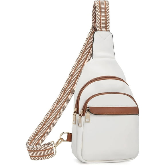 Small Sling Bag for Women Vegan Leather Crossbody Purses Fanny Pack Chest Bag for Travel