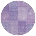 thumbnail image 2 of Addison Rugs Chantille Indoor/Outdoor Transitional Patchwork Lavender Washable Round Rug, 8' x 8', 2 of 6