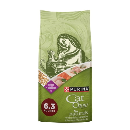 Purina Cat Chow Naturals, Dry Cat Food, Chicken & Salmon, 6.3 lb Bag