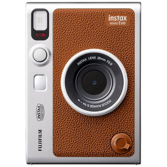 Restored Fujifilm Instax Mini EVO Instant Camera (Brown)