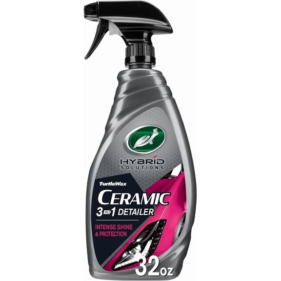 Hybrid Solutions Ceramic 3-in-1 Car Detailer, Waterless Car Wash, Long-lasting HydrophobicWax Protection and High Gloss Shine, Safe For All Exterior Surfaces, 32 oz (Pack of 1)