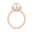 thumbnail image 2 of ANGARA South Sea Cultured Pearl Solitaire Crown Ring in 14K Rose Gold for Women | June Birthstone, Birthday, Anniversary, Jewelry Gift for Women | Pearl Ring, 2 of 11
