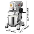 thumbnail image 4 of VEVOR Commercial Food Mixer,30Qt Commercial Mixer with Timing Function, 1100W Stainless Steel Bowl Heavy Duty Electric Food Mixer Commercial with 3 Speeds Adjustable 108/199/382 RPM,Dough Hook Whisk, 4 of 10