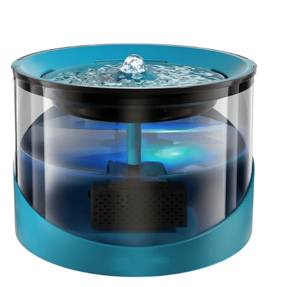 Cat Water Fountain, 74oz/2.2L Ultra Quiet Automatic Water Dispenser for Cats Dogs with Colorful LED Indicator, Water Bowl for Pets with Filter