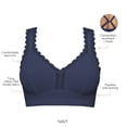 thumbnail image 5 of Parfait Dalis Wire-Free Full Bust Bralette, Navy, 36DD, 5 of 5